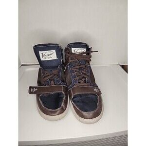 Original Penguin Moby Hi Top Sneakers Men's Shoes Brown And Blue Size 13
